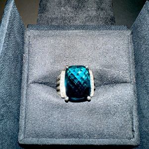 David Yurman Wheaton ring in Hampton blue topaz size 7 OBO